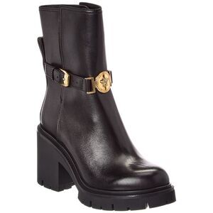 Versace Leather Boot, Black
